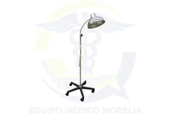 Lámpara de Chicote Cromada | Pantalla con Movimiento 360° | Base para Foco Estándar | Perilla de Ajuste de Antena