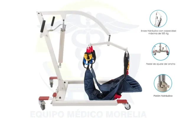 Grúa Hidráulica en equipo medico morelia