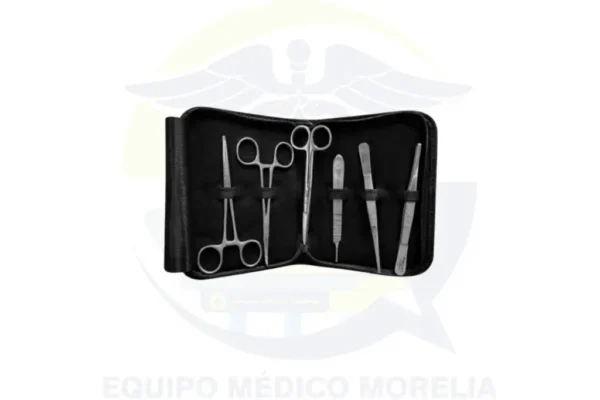 Set para Asepsia Hergom H16-580 (6 Piezas) | Instrumental de Curación en Acero Inoxidable | 14 cm