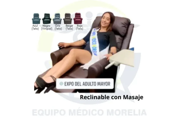 Sillón eléctrico reclinable con masaje y temperatura